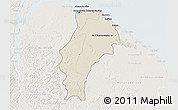 Shaded Relief 3D Map of Demerara/mahaica, lighten