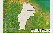 Shaded Relief 3D Map of Demerara/mahaica, satellite outside