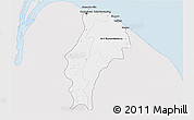 Silver Style 3D Map of Demerara/mahaica, single color outside