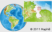 Physical Location Map of IV-1 Moblissa/La Reconnai, highlighted country, within the entire country