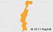 Political Simple Map of IV-1 Moblissa/La Reconnai, single color outside