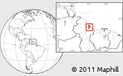 Blank Location Map of Demerara/mahaica