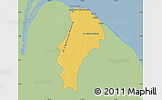 Savanna Style Map of Demerara/mahaica, single color outside