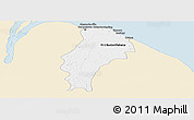 Classic Style Panoramic Map of Demerara/mahaica, single color outside