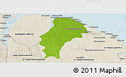 Physical Panoramic Map of Demerara/mahaica, shaded relief outside