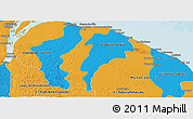 Political Panoramic Map of Demerara/mahaica