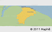 Savanna Style Panoramic Map of Demerara/mahaica, single color outside