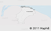 Silver Style Panoramic Map of Demerara/mahaica, single color outside