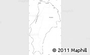 Blank Simple Map of Demerara/mahaica, cropped outside