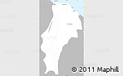 Gray Simple Map of Demerara/mahaica, single color outside