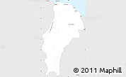 Silver Style Simple Map of Demerara/mahaica