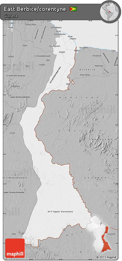 Gray Map of East Berbice/corentyne