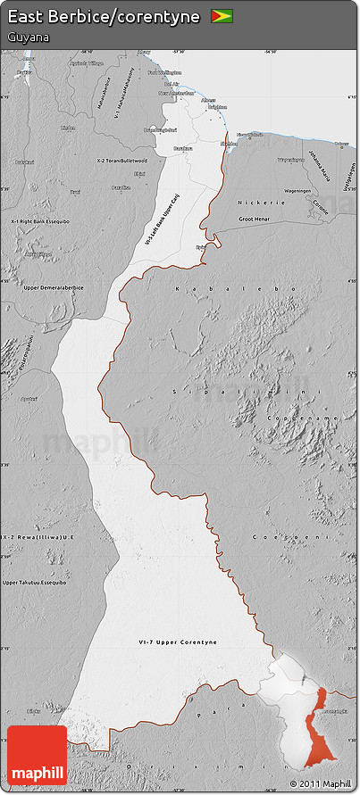 Gray Map of East Berbice/corentyne