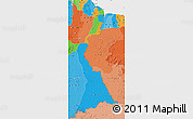 Political Map of East Berbice/corentyne, political shades outside