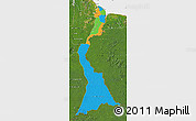 Political Map of East Berbice/corentyne, satellite outside