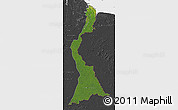 Satellite Map of East Berbice/corentyne, darken, desaturated