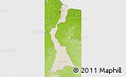 Shaded Relief Map of East Berbice/corentyne, physical outside