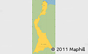 Savanna Style Simple Map of East Berbice/corentyne, single color outside