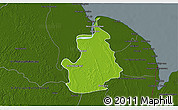 Physical 3D Map of VI-1 East Berbice/W.Canje, darken