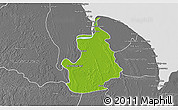 Physical 3D Map of VI-1 East Berbice/W.Canje, desaturated