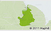 Physical 3D Map of VI-1 East Berbice/W.Canje, lighten