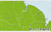 Physical 3D Map of VI-1 East Berbice/W.Canje