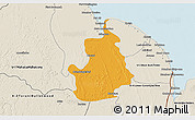 Political 3D Map of VI-1 East Berbice/W.Canje, shaded relief outside
