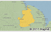 Savanna Style 3D Map of VI-1 East Berbice/W.Canje