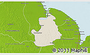 Shaded Relief 3D Map of VI-1 East Berbice/W.Canje, physical outside