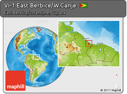 Physical Location Map of VI-1 East Berbice/W.Canje