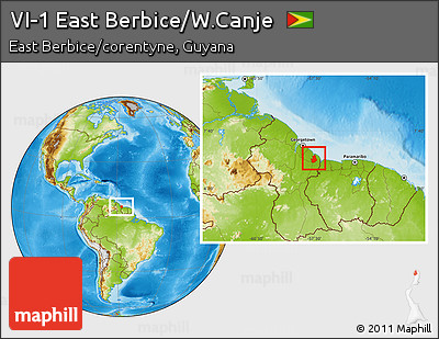 Physical Location Map of VI-1 East Berbice/W.Canje