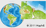 Physical Location Map of VI-1 East Berbice/W.Canje, highlighted parent region