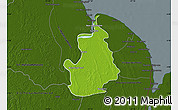 Physical Map of VI-1 East Berbice/W.Canje, darken