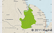 Physical Map of VI-1 East Berbice/W.Canje, shaded relief outside