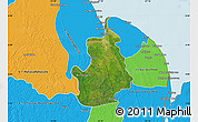 Satellite Map of VI-1 East Berbice/W.Canje, political outside