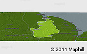 Physical Panoramic Map of VI-1 East Berbice/W.Canje, darken