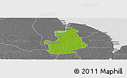 Physical Panoramic Map of VI-1 East Berbice/W.Canje, desaturated