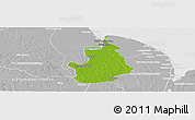 Physical Panoramic Map of VI-1 East Berbice/W.Canje, lighten, desaturated