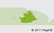 Physical Panoramic Map of VI-1 East Berbice/W.Canje, lighten