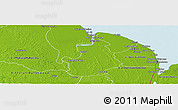 Physical Panoramic Map of VI-1 East Berbice/W.Canje