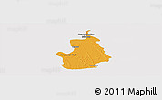 Political Panoramic Map of VI-1 East Berbice/W.Canje, cropped outside