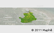 Satellite Panoramic Map of VI-1 East Berbice/W.Canje, lighten, semi-desaturated