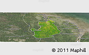 Satellite Panoramic Map of VI-1 East Berbice/W.Canje, semi-desaturated