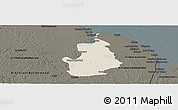 Shaded Relief Panoramic Map of VI-1 East Berbice/W.Canje, darken