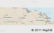 Shaded Relief Panoramic Map of VI-1 East Berbice/W.Canje