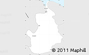 Silver Style Simple Map of VI-1 East Berbice/W.Canje