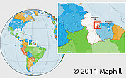 Political Location Map of VI-5 Left Bank Upper Canj, highlighted country, within the entire country