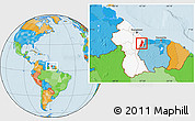Political Location Map of VI-5 Left Bank Upper Canj, highlighted country