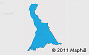 Political 3D Map of VI-7 Upper Corentyne, cropped outside