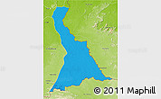 Political 3D Map of VI-7 Upper Corentyne, physical outside